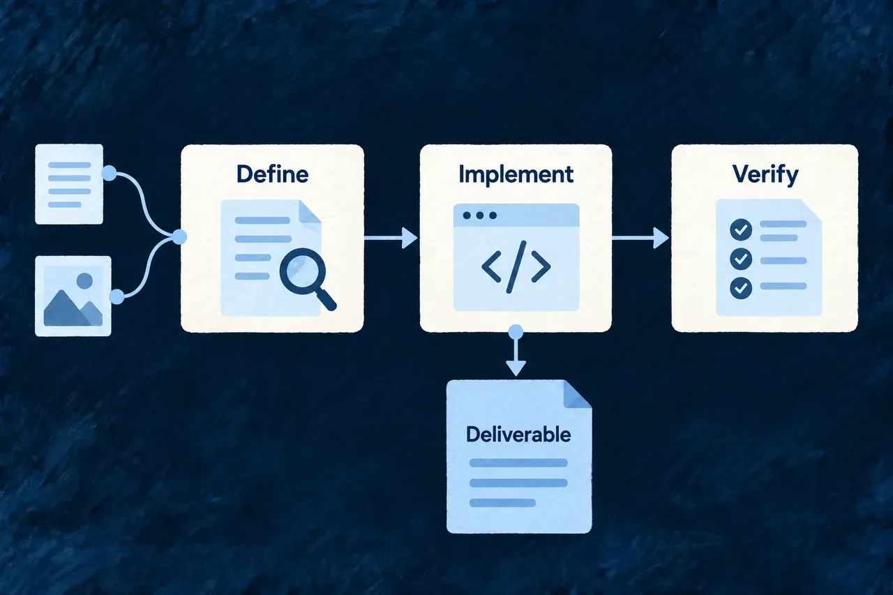 Dependent tasks identify an implementation deliverable.