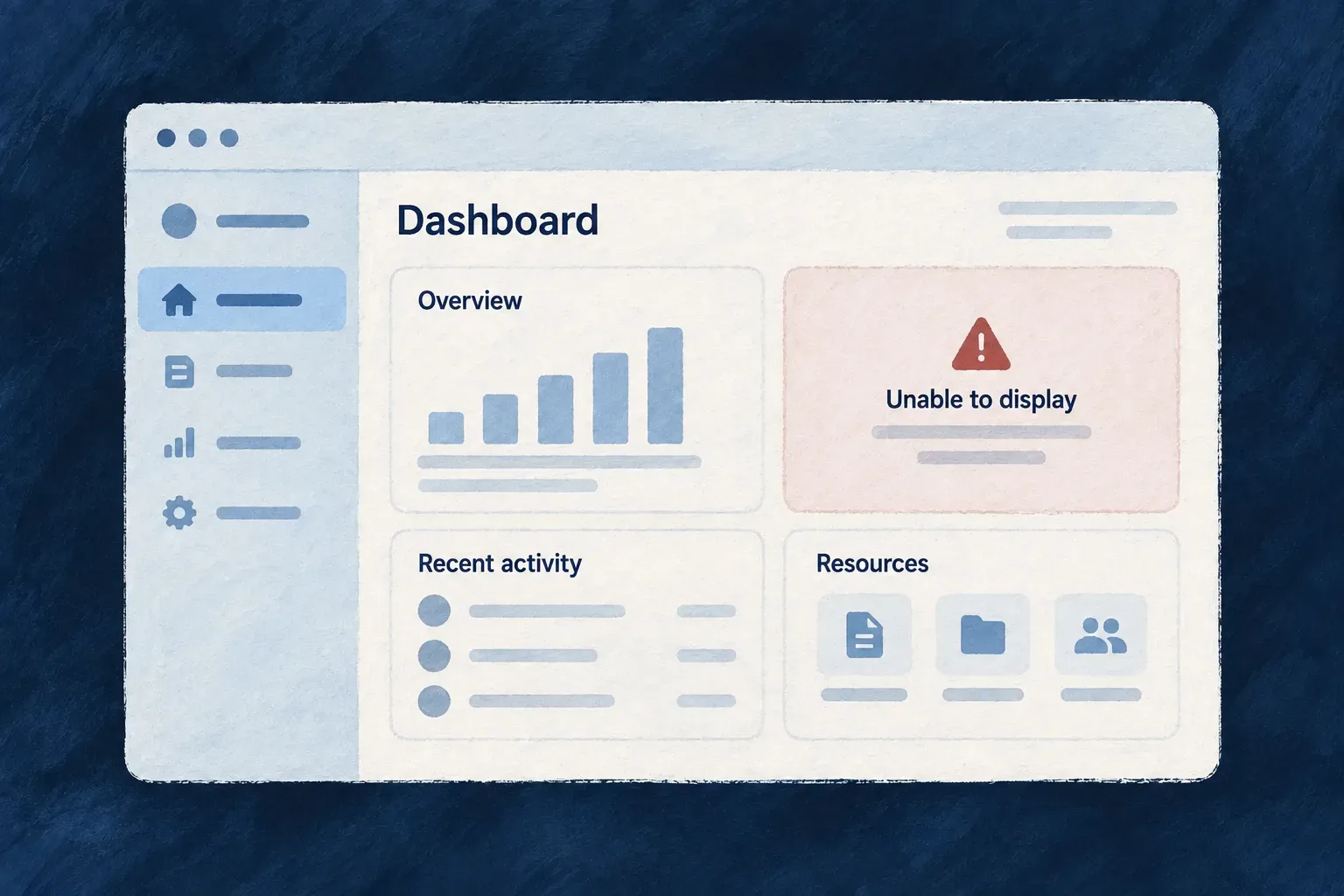 An interface failure has a local fallback and error context.