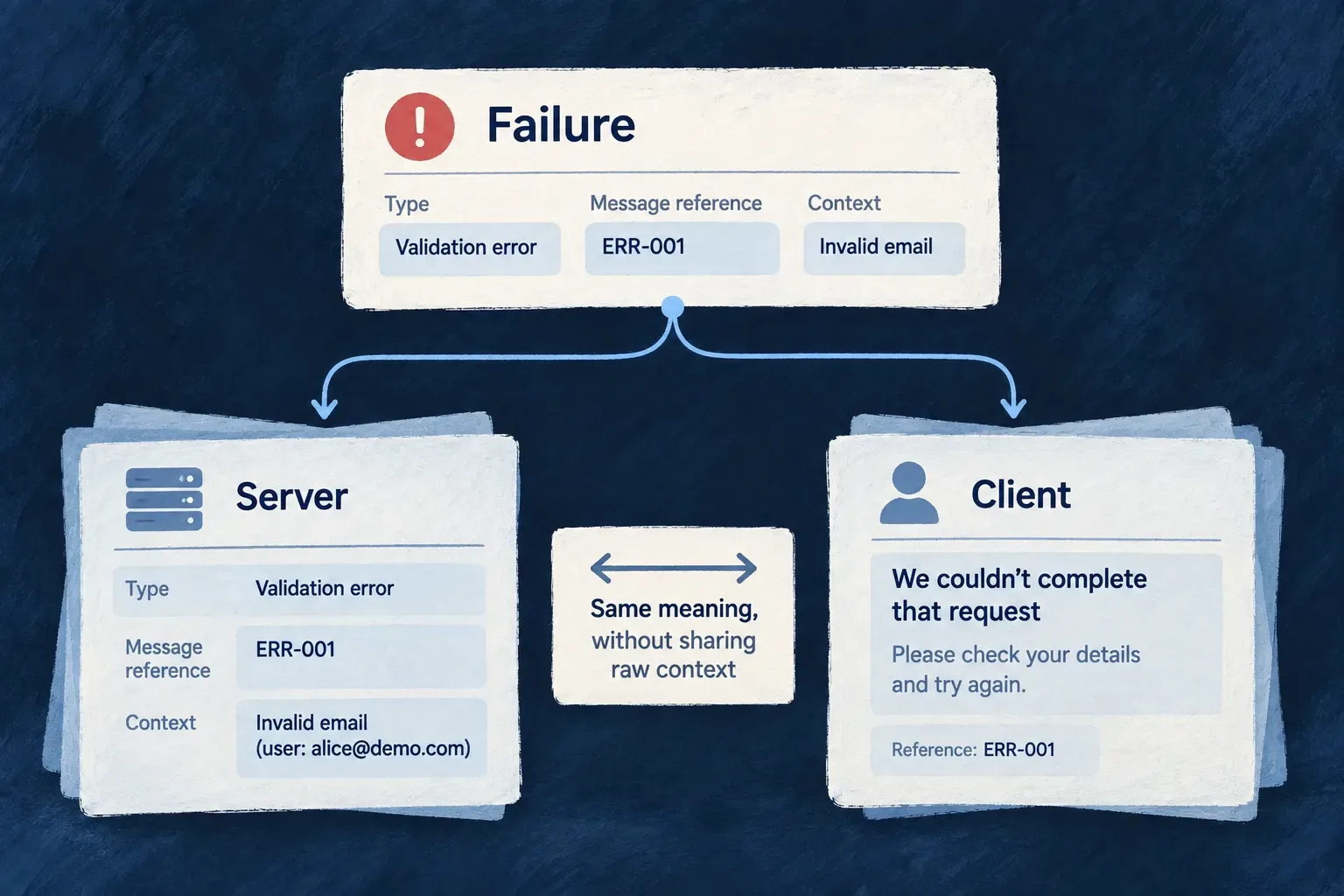 A named backend error carries a stable identity and structured details.
