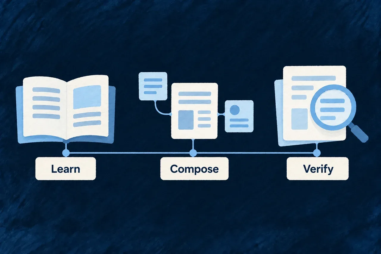 Learning, composition and verification complement one another.